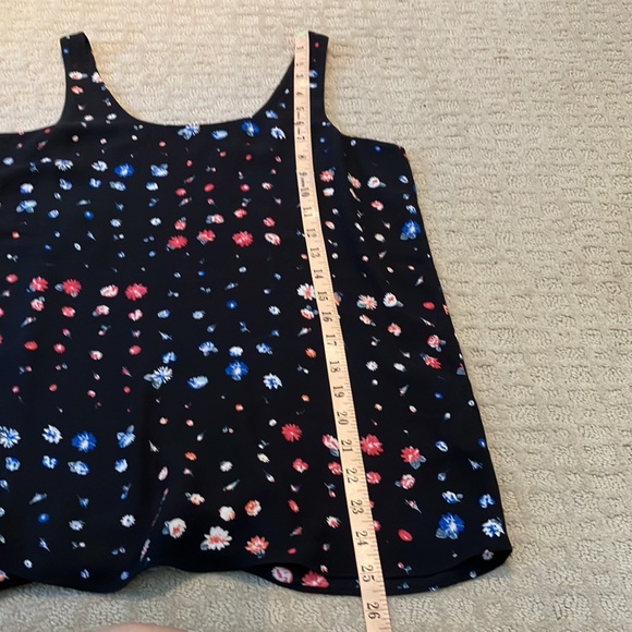 Black with floral print fully lined tank. - Picture 11 of 11